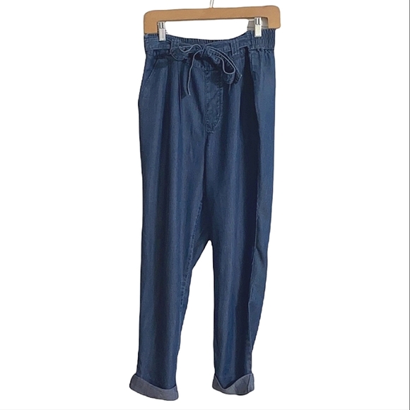 Soho Jeans Chambray Blue Pull-on Pants Women Size S - Picture 2 of 8